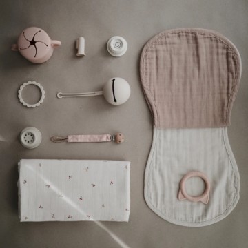 Mushie Spuugdoeken Natural/Fog