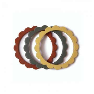 Mushie Bijtring Flower [ Clay/Dried Thyme/Sunshine ]