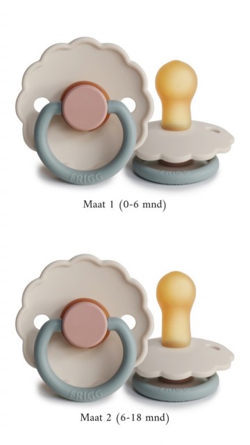 FRIGG Fopspeen Daisy Bloom [ Cotton Candy ] Natuurlijk Rubber