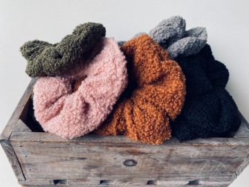 Scruncie Soft Teddy Legergroen