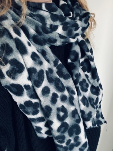 Sjaal Leopard [ Grijs ]