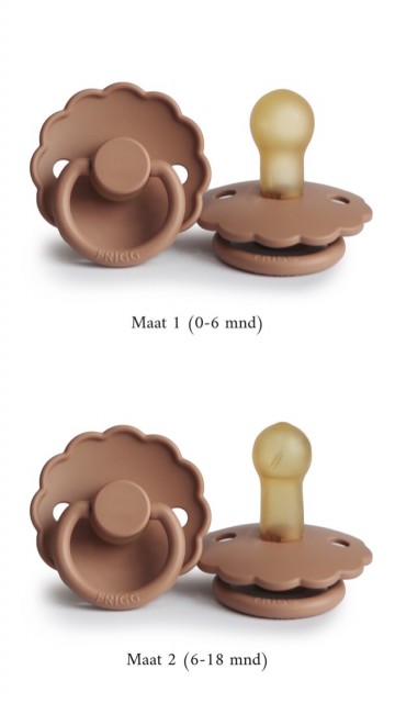 FRIGG Fopspeen Daisy [ Rose Gold] Natuurlijk Rubber