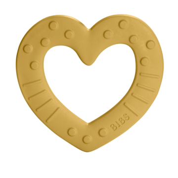 BIBS Bijtring Hart [ Mosterdgeel ]