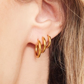 Oorbellen Ring Zilver