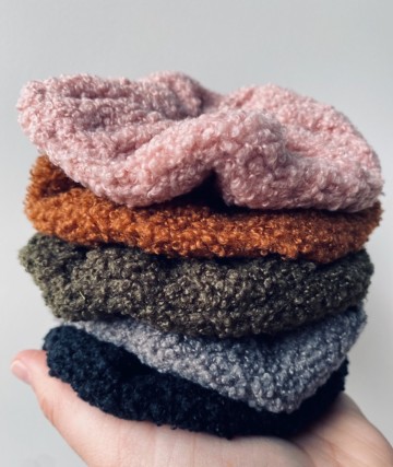 Scruncie Soft Teddy Legergroen