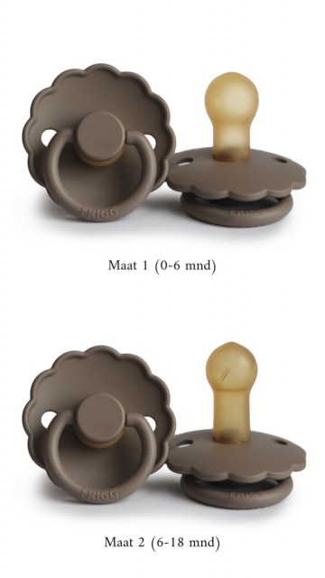 FRIGG Fopspeen Daisy [ Portobello ] Natuurlijk Rubber