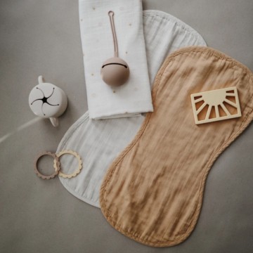 Mushie Spuugdoeken Fall Yellow/Fog