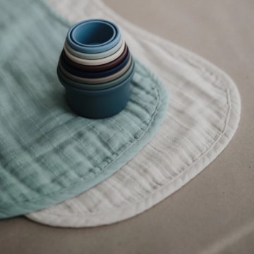 Mushie Spuugdoeken Roman Green/Fog