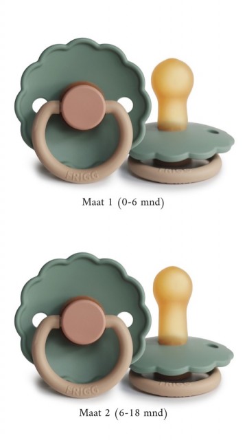 FRIGG Fopspeen Daisy Bloom [ Willow ] Natuurlijk Rubber