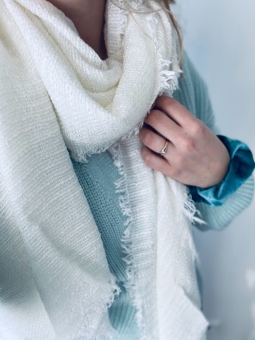 Sjaal Fine Knit [ Wit ]