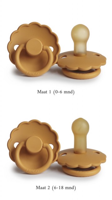FRIGG Fopspeen Daisy [ Honey Gold ] Natuurlijk Rubber