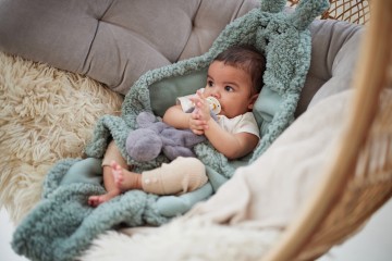 Jollein Wikkeldeken Bunny [ Ash Green ]