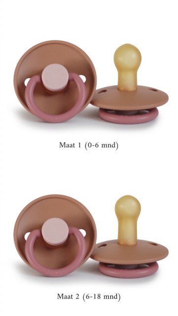 Frigg Fopspeen Color [ Flamingo ] Natuurlijk Rubber