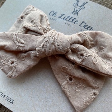 Haarclip Broderie [ Beige ]