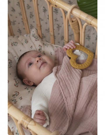 Bibs bijtring hart  baby blue  1