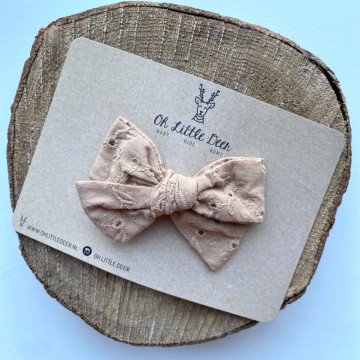 Haarclip Broderie [ Beige ]