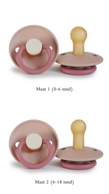 Frigg Fopspeen Color [ Peony ] Natuurlijk Rubber