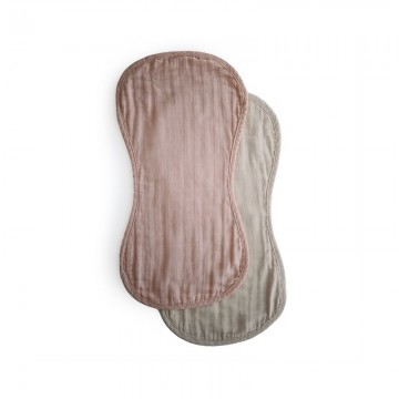 Mushie Spuugdoeken Blush/Fog