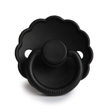 FRIGG Fopspeen Daisy [ Jet Black ] Natuurlijk Rubber