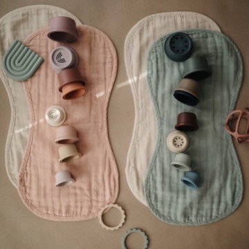 Mushie Spuugdoeken Roman Green/Fog