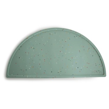 Mushie Placemat [ Confetti Cambridge Blue ]