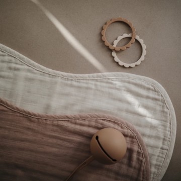 Mushie Spuugdoeken Natural/Fog