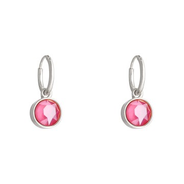 Oorbellen Fuchsia Roze [ Zilver ]