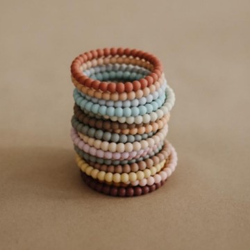 Mushie Bijtring Pearl [ Mellow/Terracotta/Periwinkle ]