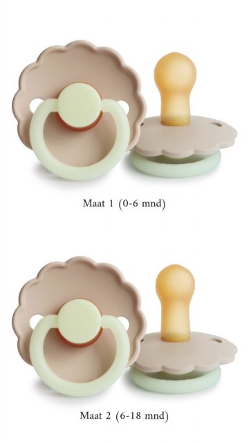 Frigg fopspeen daisy night  croissant  natuurlijk rubber 7