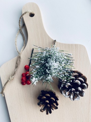 Houten snij   borrelplank  kerst  11