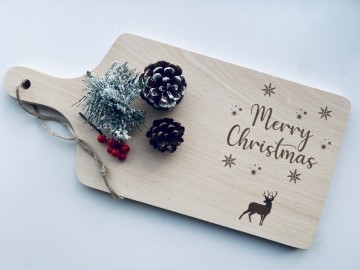 Houten snij   borrelplank  kerst  13