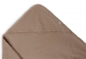 Jollein badcape embroidery  biscuit  2