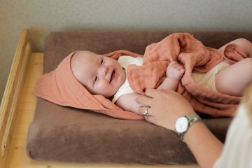 Jollein badcape wrinkled  rosewood  5