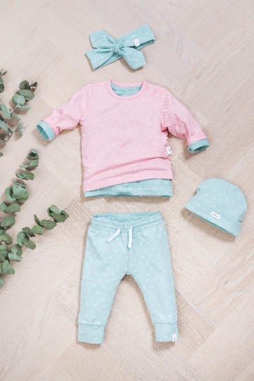 Jollein broekje hearts soft green 2