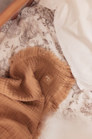 Jollein ledikantdeken muslin fringe  15