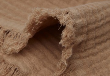 Jollein ledikantdeken muslin fringe  biscuit  4