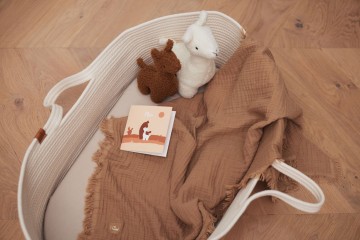 Jollein ledikantdeken muslin fringe 10