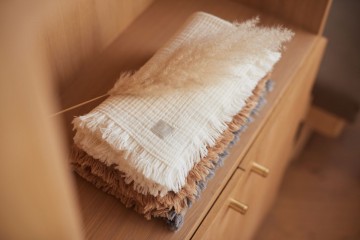 Jollein ledikantdeken muslin fringe 2