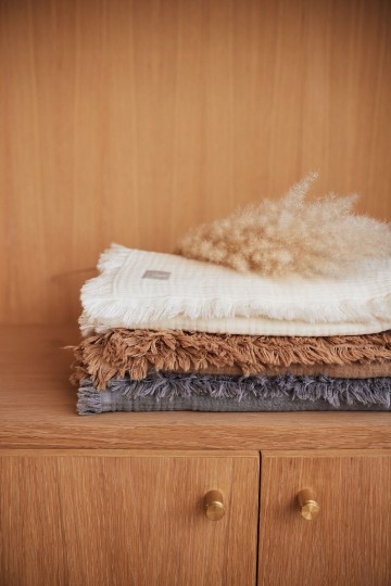 Jollein ledikantdeken muslin fringe 3 2