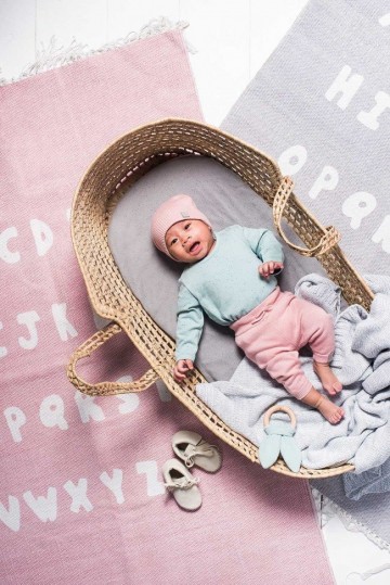 Jollein pretty knit broek pink 3