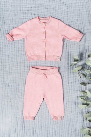 Jollein pretty knit broek pink 4