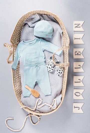 Jollein pretty knit broek stone green 2