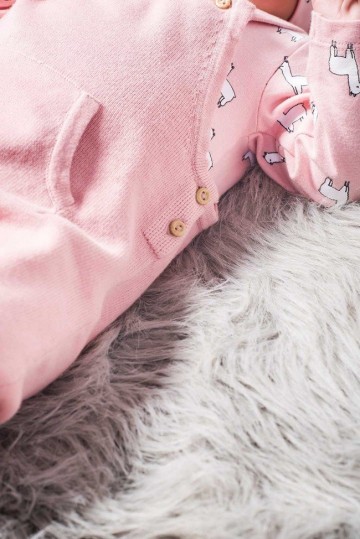 Jollein pretty knit salopette blush pink 7 0