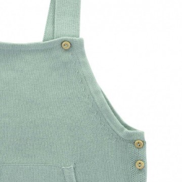 Jollein pretty knit salopette stone green 2