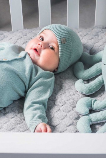 Jollein pretty knit vest stone green 4