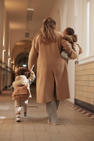 Jollein rugtasje boucle  biscuit