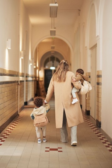 Jollein rugtasje boucle  naturel  1