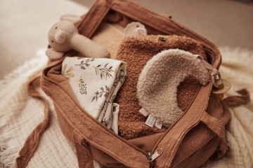 Jollein shopper embroidery  biscuit  2 0