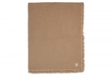 Jollein wiegdeken muslin fringe  biscuit  5