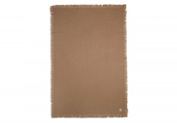 Jollein wiegdeken muslin fringe  biscuit